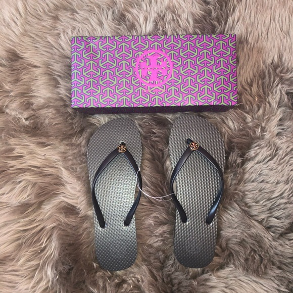 thin black flip flops